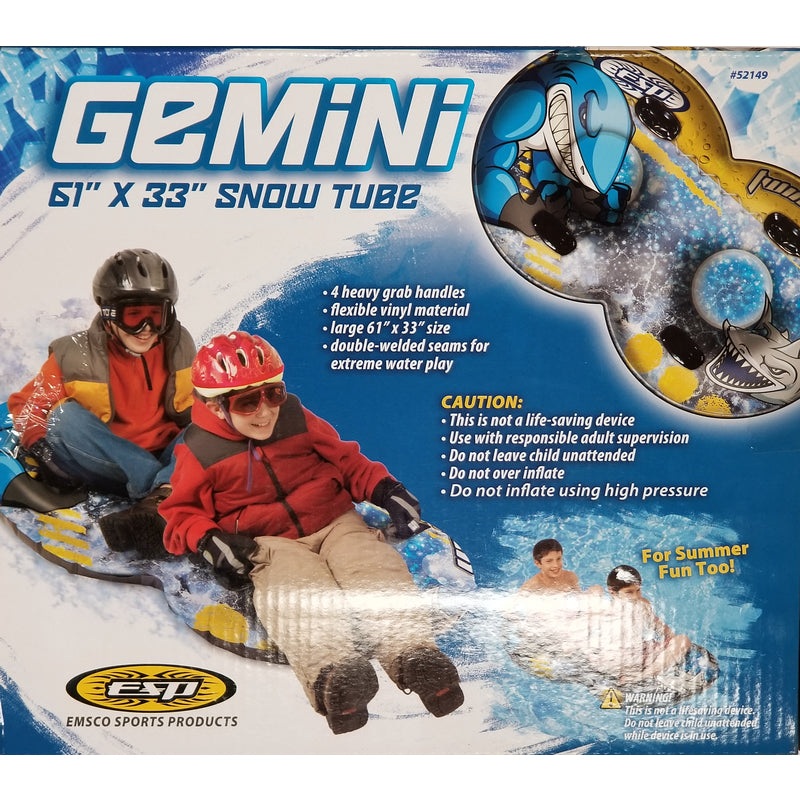 (Archive for season)Emsco ESP Gemini Dual-Rider Inflatable PVC Snow Tube 61 in.
