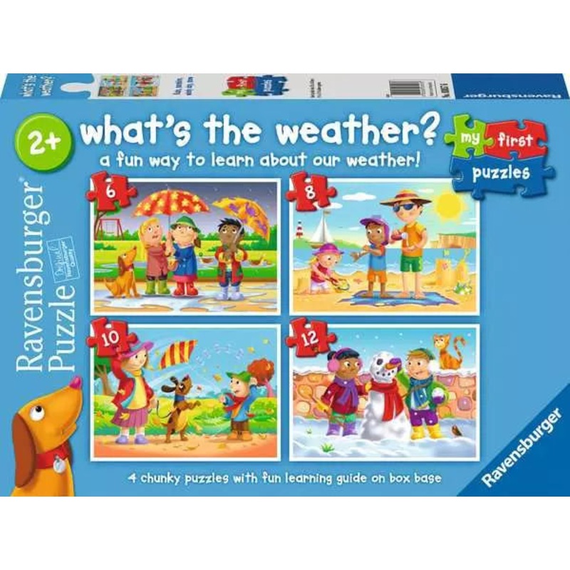 Childrens Jigsaw Puzzle What’s the Weather? – 6 + 8 + 10 + 12 Pieces Puzzle