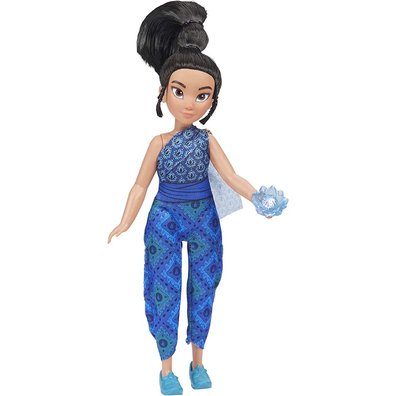 Disney Raya and The Last Dragon Young Raya and Kumandra Flower, Lights and Sounds Doll, Musical Toy for Kids 3 Years and Up
