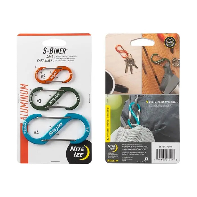 S-Biner Aluminum Dual Carabiner 3-Pack