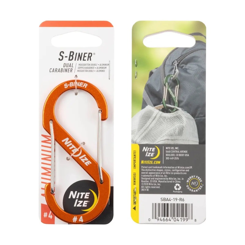 S-Biner Aluminum Dual Carabiner #4 (Orange)