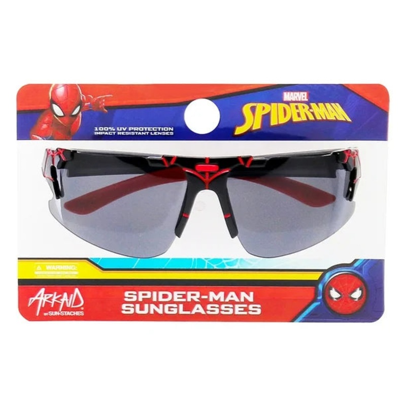 Spider-man Black Molded Webs Sports Wrap Kids Sunglasses