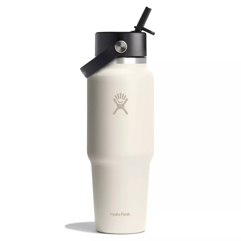 Hydro Flask 32oz Wide Mouth Flex Straw Travel Water Bottle (Ivory)
