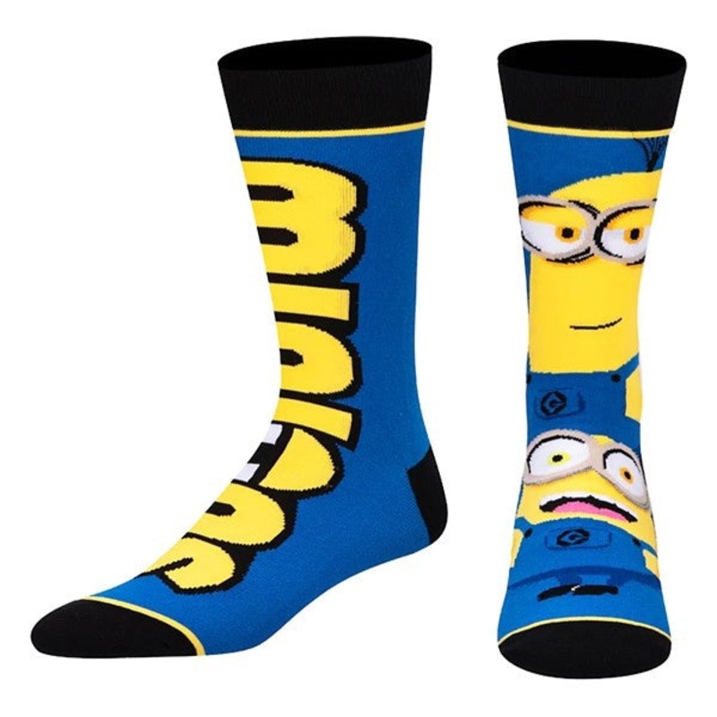 Odd Sox Minions Crew Socks Size L