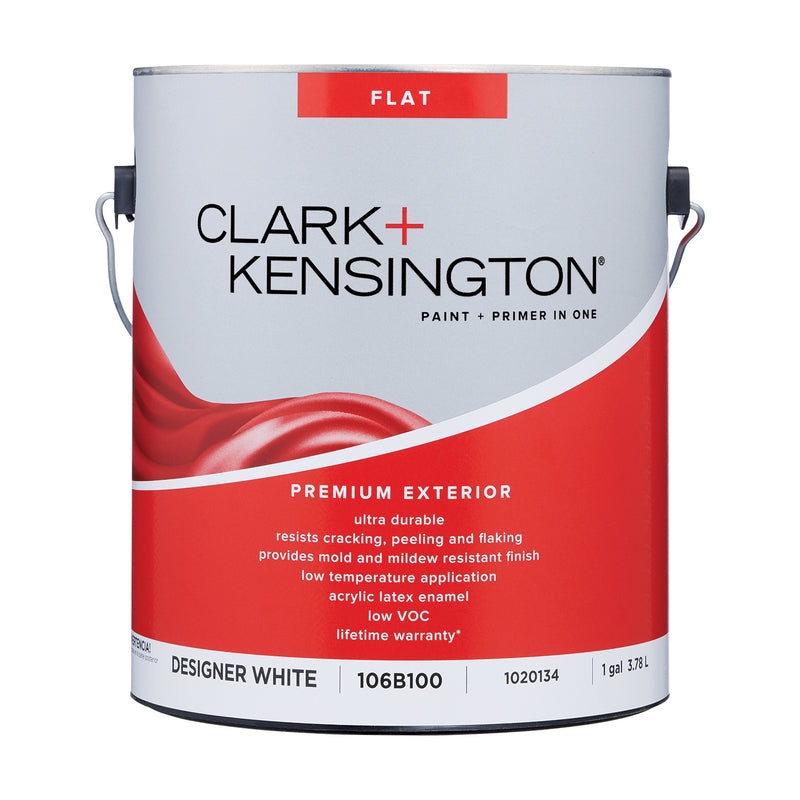 Clark+Kensington Flat Designer White House & Trim Paint & Primer Exterior 1 gal (IN-STORE PICKUP ONLY)