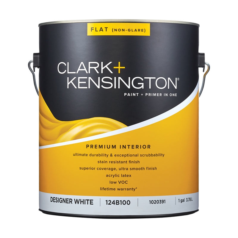 Clark+Kensington Flat Designer White Paint + Primer Interior 1 gal (IN-STORE PICKUP ONLY)