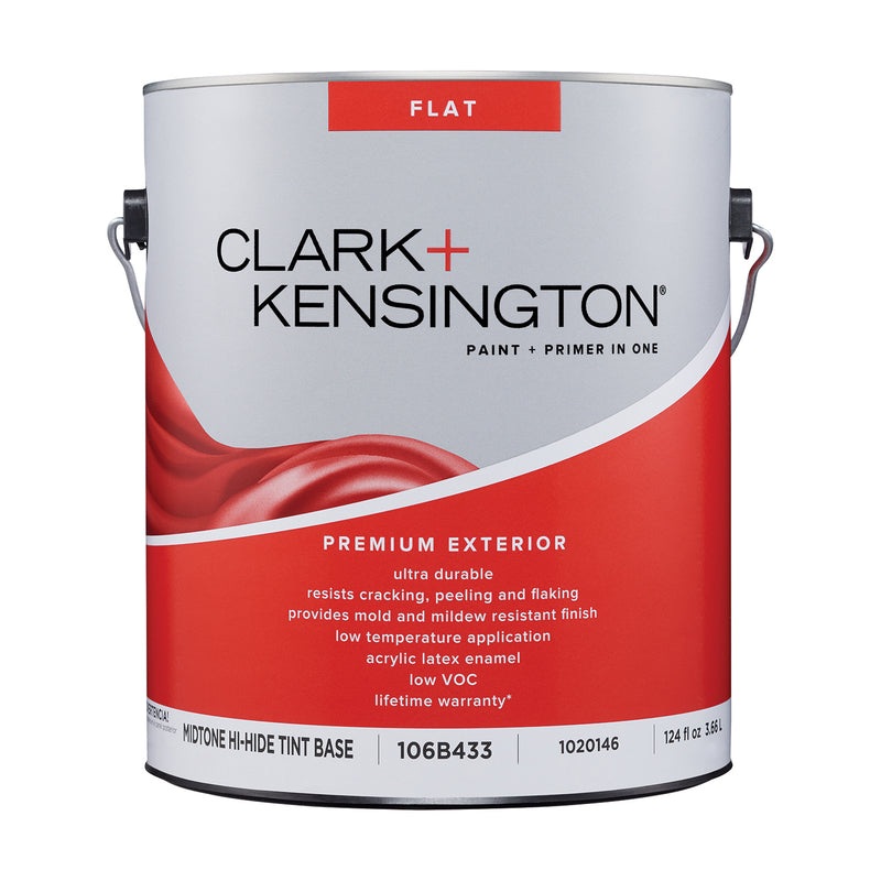 Clark+Kensington Flat Tint Base Mid-Tone Base Exterior Paint and Primer Exterior 1 gal (IN-STORE PICKUP ONLY)