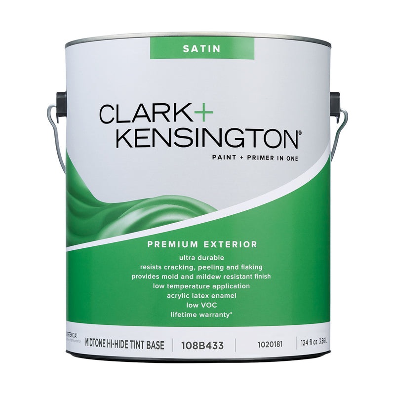 Clark+Kensington Satin Tint Base Mid-Tone Base Exterior Paint and Primer Exterior 1 gal (IN-STORE PICKUP ONLY)