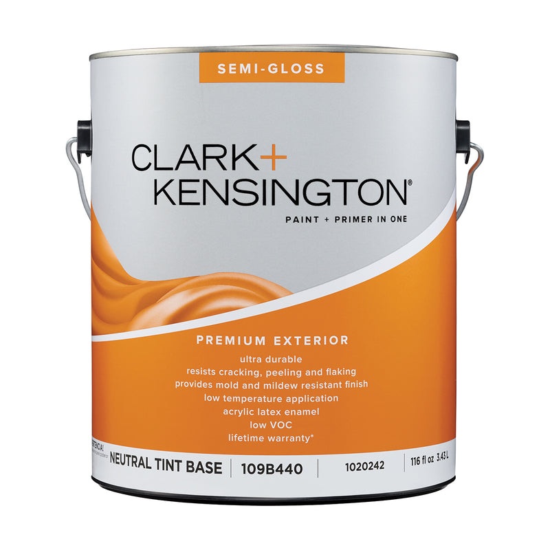 Clark+Kensington Semi-Gloss Tint Base Neutral Base Exterior Paint and Primer Exterior 1 gal (IN-STORE PICKUP ONLY)