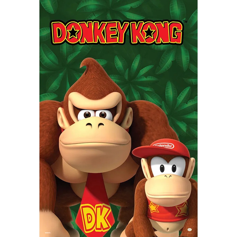 Donkey Kong  DK & Diddy Portrait Poster
