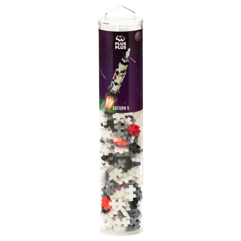 Plus Plus Puzzle Tube – 240 pc – Saturn V Rocket
