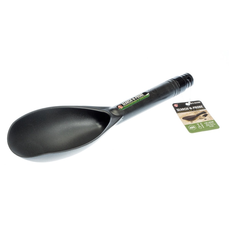 14 Black Scoop with Steel Probe in Handle, For Gold Panning/Gardening