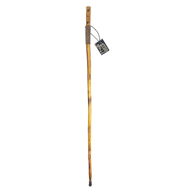 55 Assorted Animal Stamped Wooden Hiking Stick w/ Wrapped Rope (1 Walking Stick)