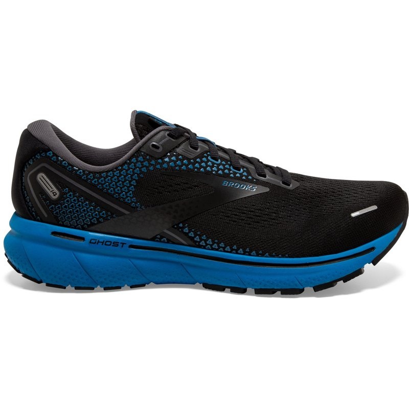 Brooks Men’s Ghost 14 Running Shoe – Black Size 8-13D