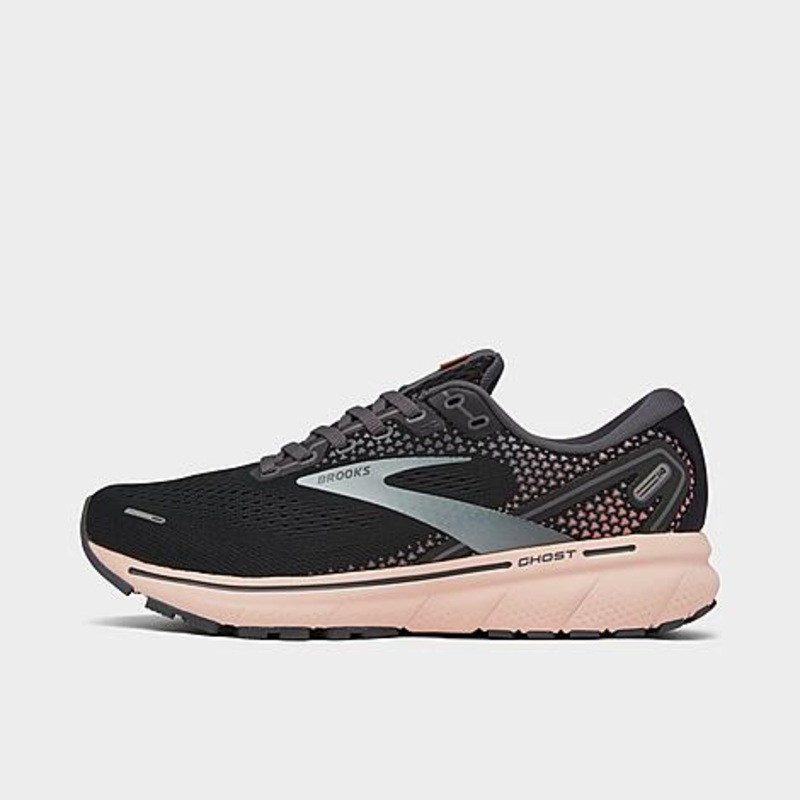 Brooks Women’s Ghost 14 Shoes – Black/Pearl/Peach Size 7-11B