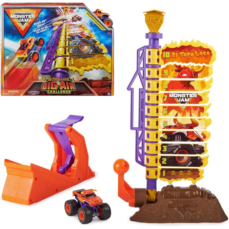 Monster Jam El Toro Loco Big Air Challenge Playset with Exclusive Monster Truck