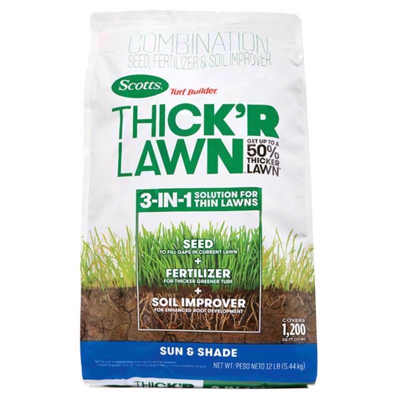 Scotts Turf Builder Thick’R Lawn All-Purpose Lawn Fertilizer For Sun/Shade Mix 1200 sq ft