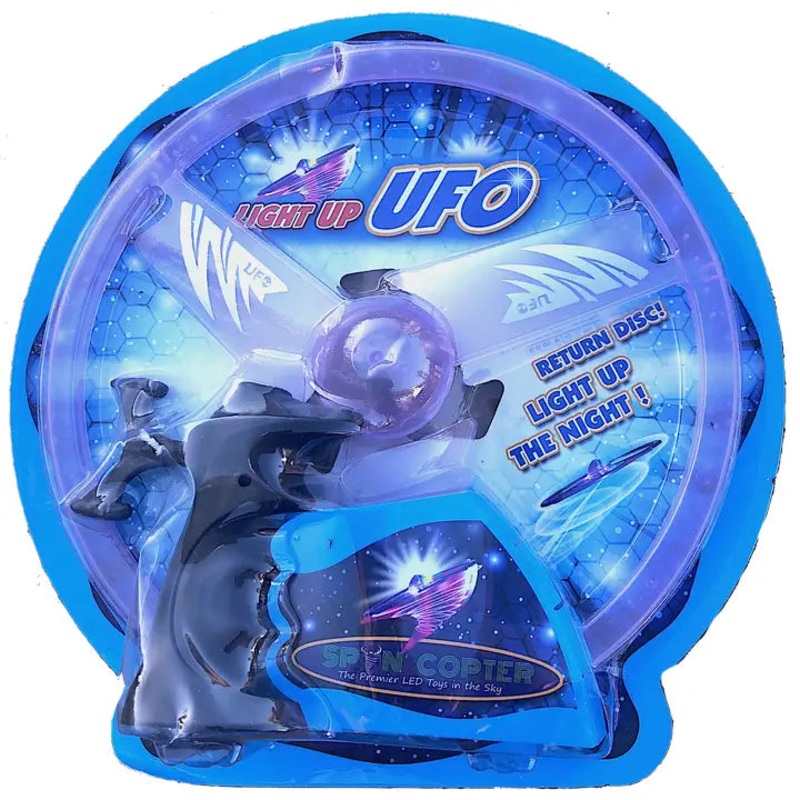 Spin Copter UFO Pull String w/LED Lights