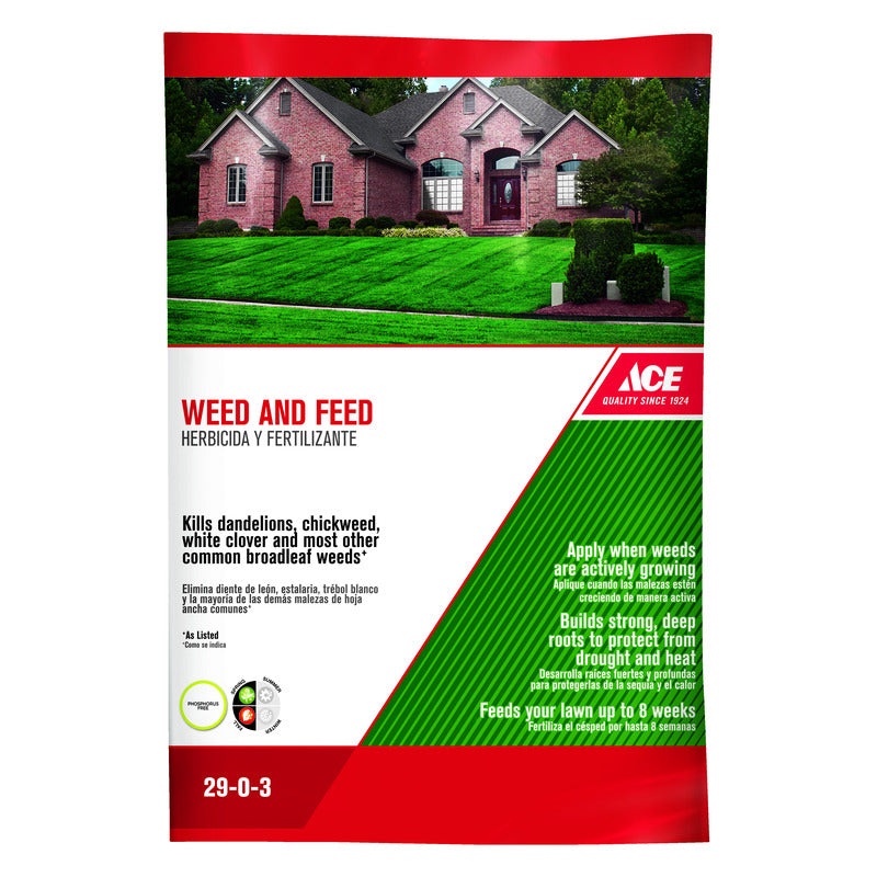 Ace Weed & Feed Lawn Fertilizer For All Grasses 15000 sq ft