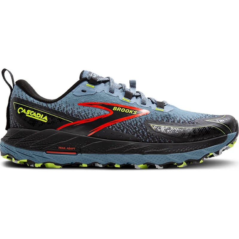 Brooks Cascadia 18 Men’s Trail Running Shoes Citadel/Ebony/Lime Size 11.5 Width D – Medium