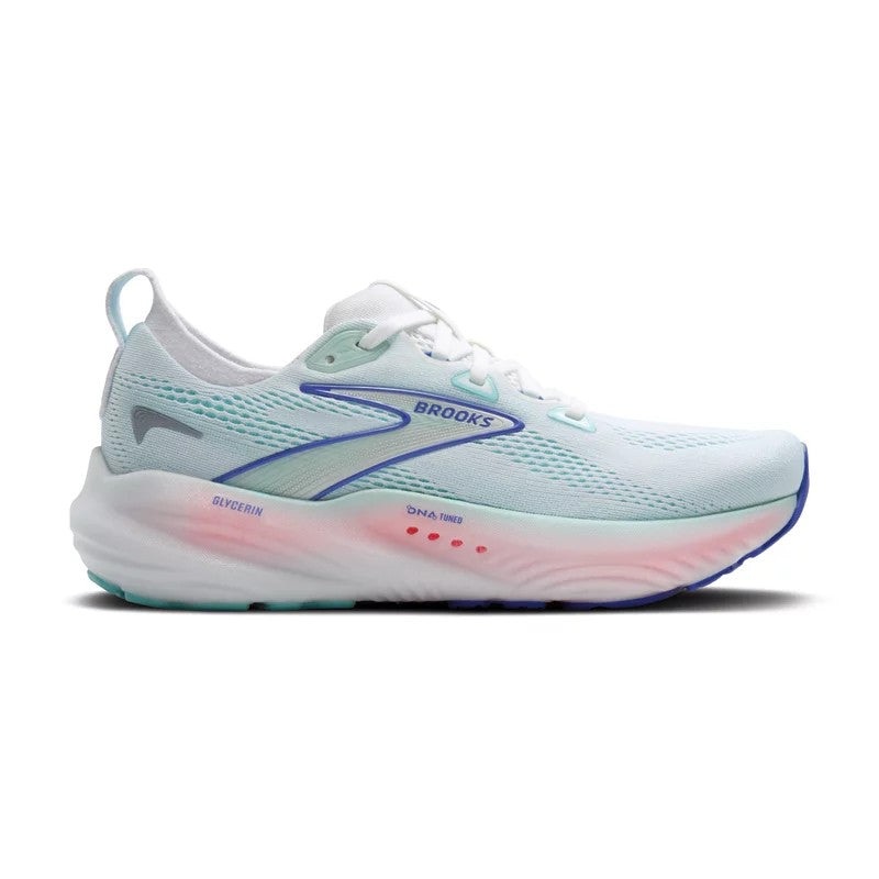 Brooks Glycerin 22 Women’s Running Shoes White/Limpet Shell/Amparo Blue Size 7.5 Width D