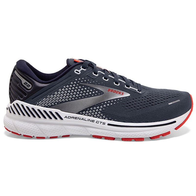 Brooks Men’s Adrenaline GTS 22 Running Shoe Peacoat/India Ink/Grenadine Size 9-13E