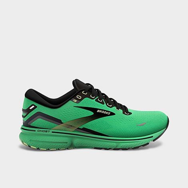 Brooks Men’s Ghost 15 Green/Black/Sharp Green Size 9-12D