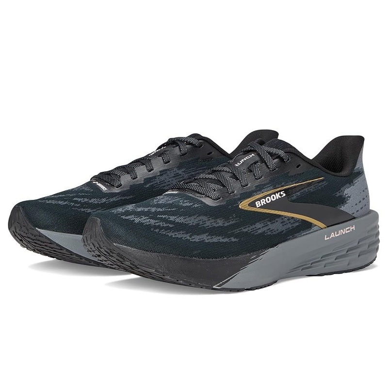 Brooks Men’s Launch 11 Running Shoes, Size 13, Black/Grey/Gold