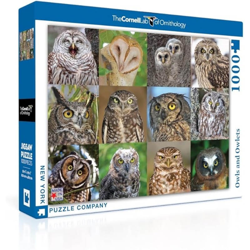 Cornell Lab Owls and Owlets, 1000 Piece Puzzle