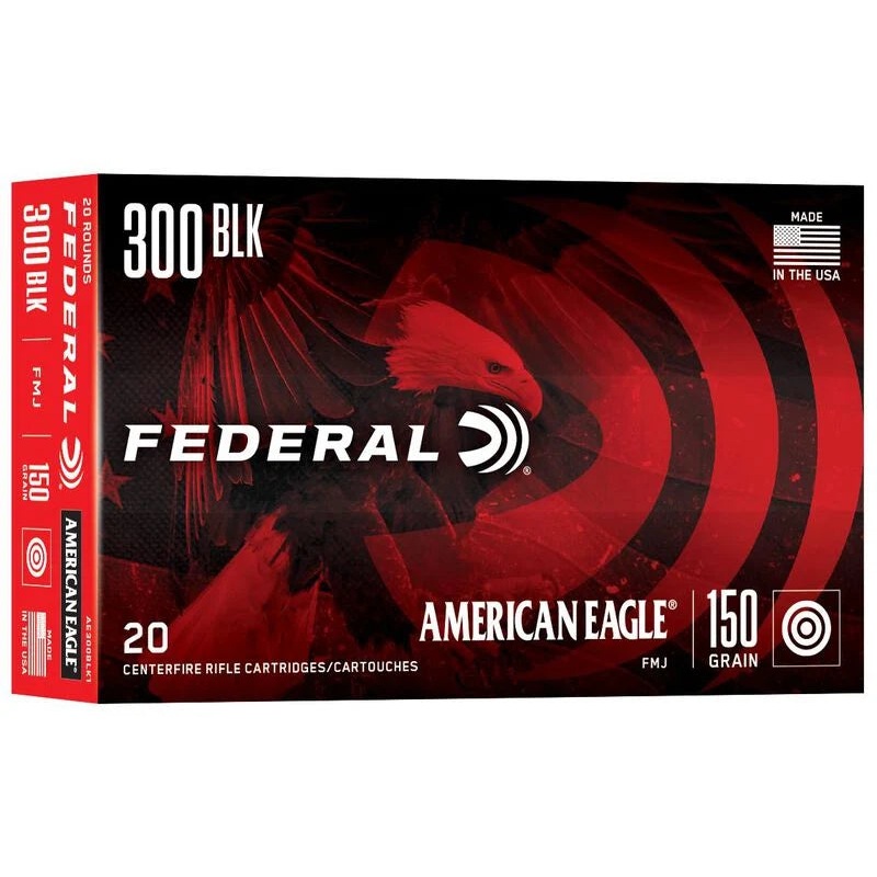 American Eagle Rifle, 300 Blackout, 150 Grain, Full Metal Jacket Boat-Tail, 1900 fps