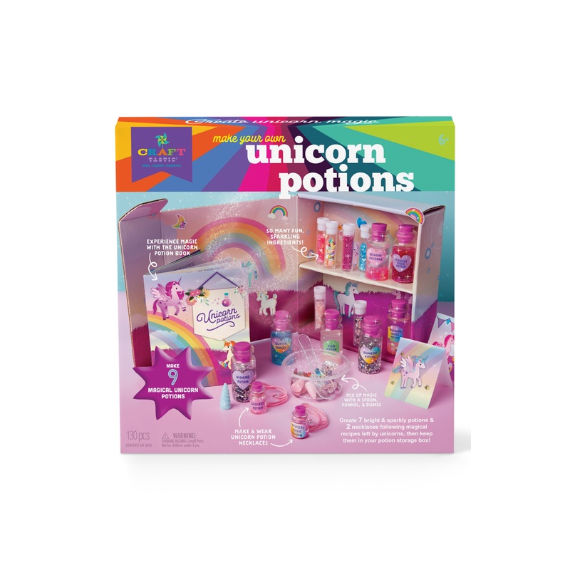 Craft-tastic  DIY Unicorn Potions Craft Kit  Includes Unicorn Potion Book with Magical Recipies Enchanted Ingredients