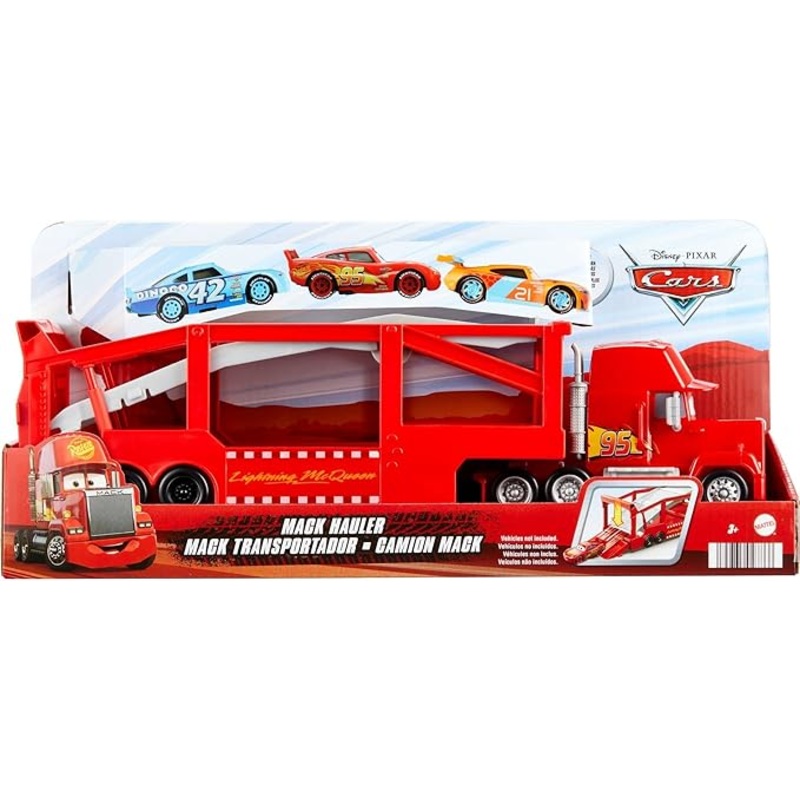 Disney And Pixar Cars Mack Hauler Truck With Ramp, 13-Inch 12-Car Carrier