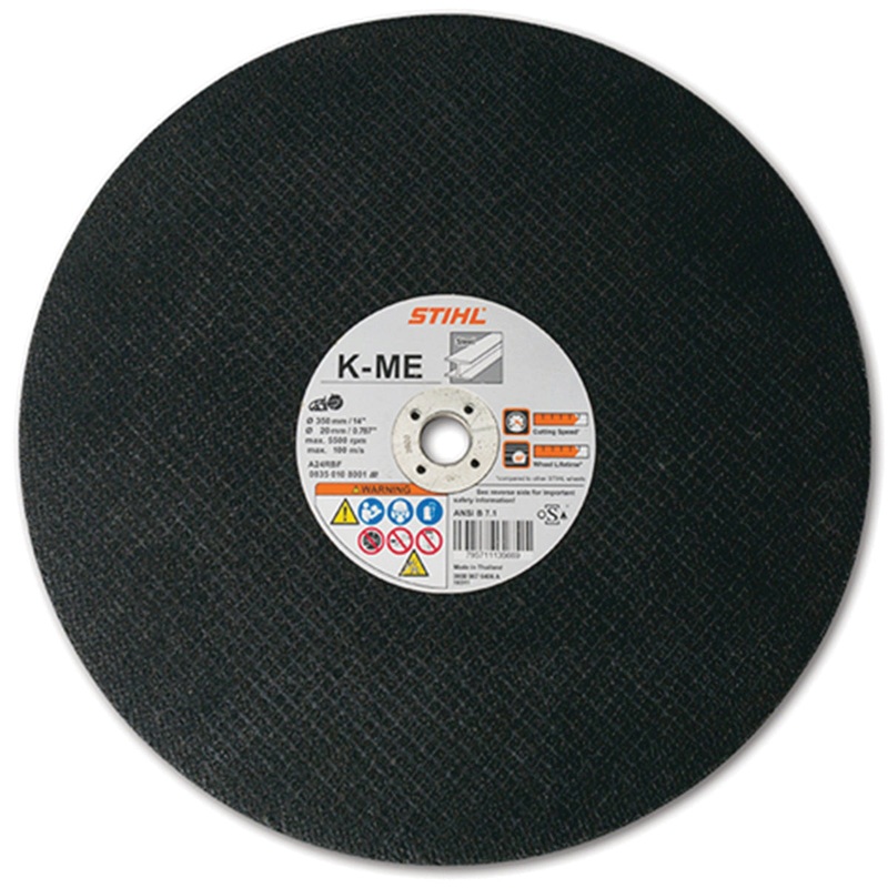 STIHL Cut-Off Abrasive Wheel, 14 in Dia, 20 mm Arbor