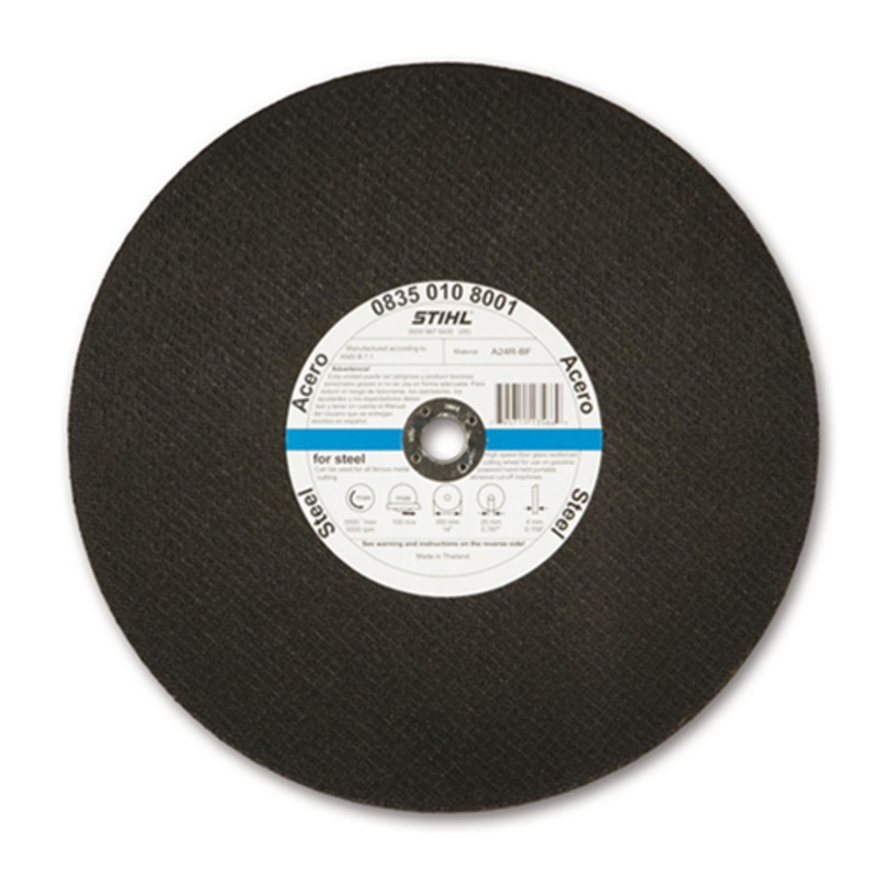 STIHL Cut-Off Abrasive Wheel, 14 in Dia, 4.5 mm Thick, 20 mm Arbor