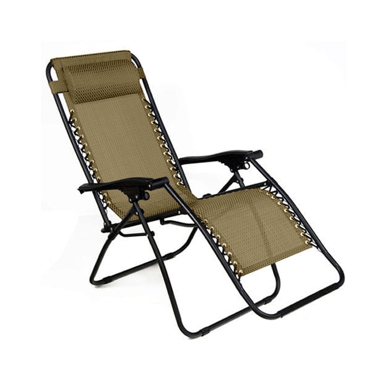 Living Accents Multi-Position Tan Zero Gravity Folding Lounger (IN-STORE PICKUP ONLY)