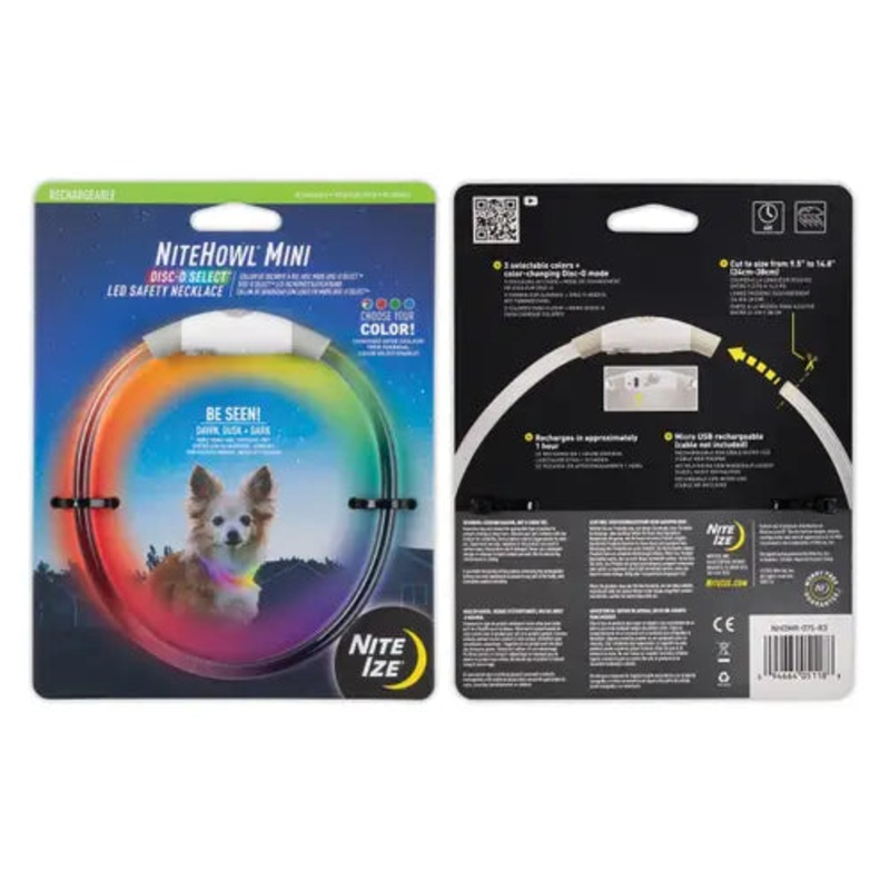 Nite Ize NiteHowl Mini Rechargeable LED Safety Necklace – Disc-O Select