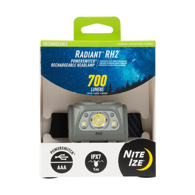 Nite Ize PowerSwitch Rechargeable Headlamp – Black/Grey