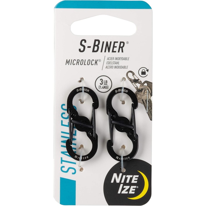 Nite Ize S-Biner MicroLock Stainless Steel (Black)