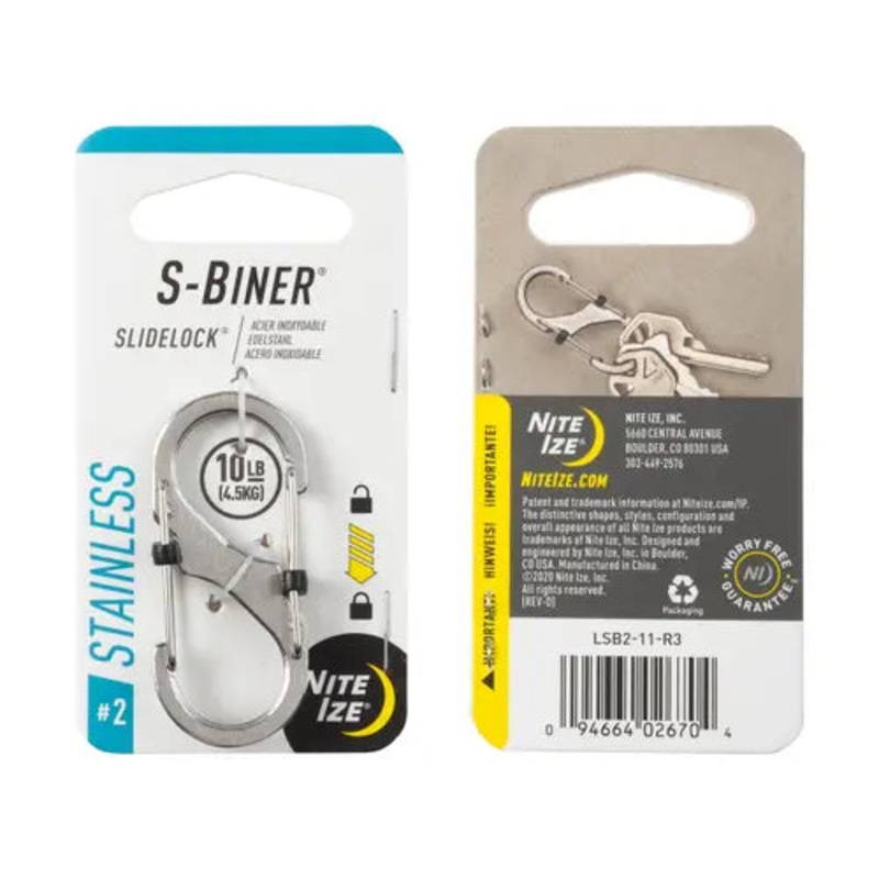 Nite Ize S-Biner SlideLock Stainless Steel