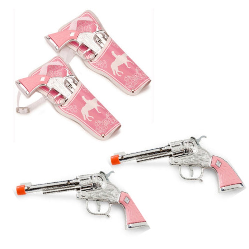 Western Diva Cowgirl Double Pistol and Holster Gift Set