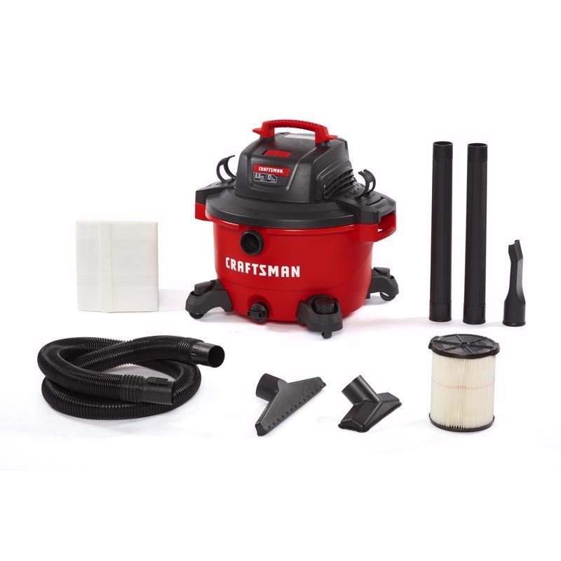 Craftsman 12 gal Corded Wet/Dry Vacuum 10.5 amps 120 V 6 HP (IN-STORE PICKUP ONLY)
