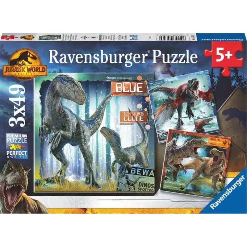 Jurassic World Domination – 3 49 Pieces Puzzles