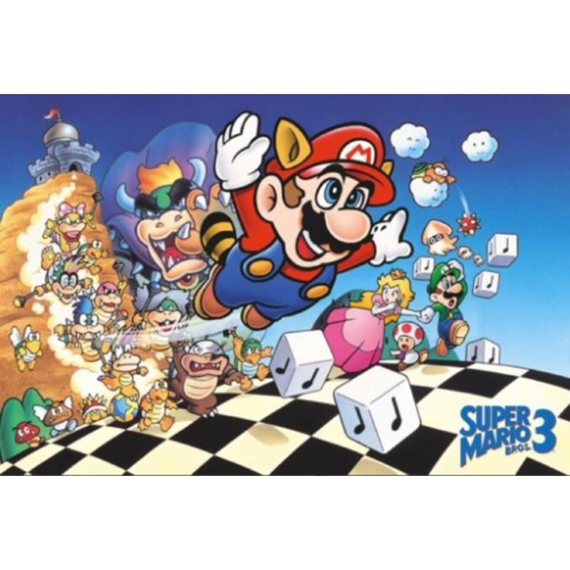 Super Mario Bros. 3 Poster 17×11 Inch