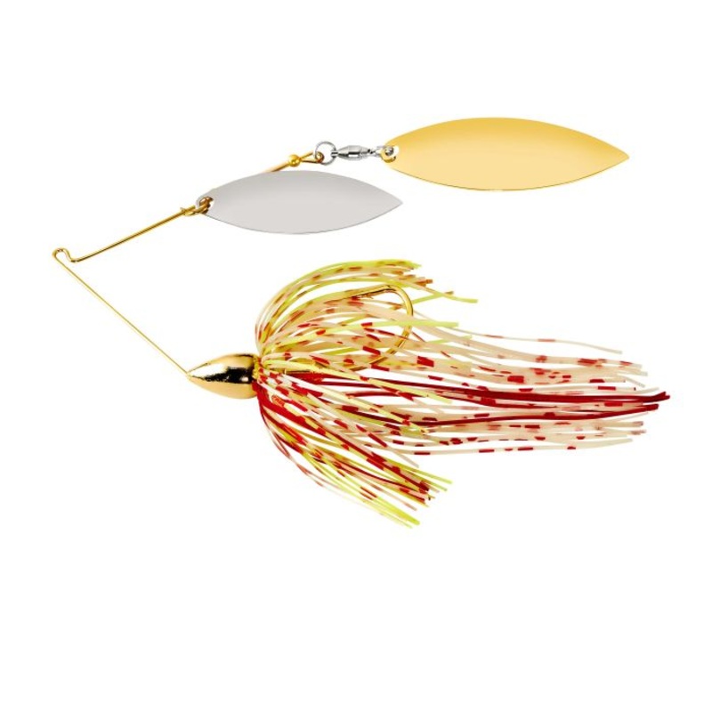 War Eagle Gold Frame Double Willow Spinnerbait-Bleeding Shad-1/2 oz