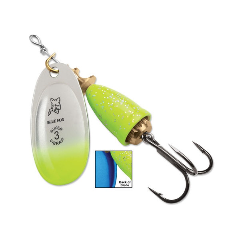 Blue Fox Classic Vibrax 03 Series Inline Spinner (Chartreuse Blue Candyback)