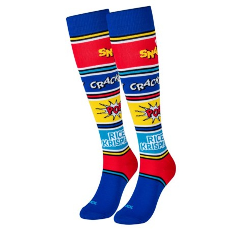 Odd Sox Knee High Compression Socks (Rice Krispies) Size L
