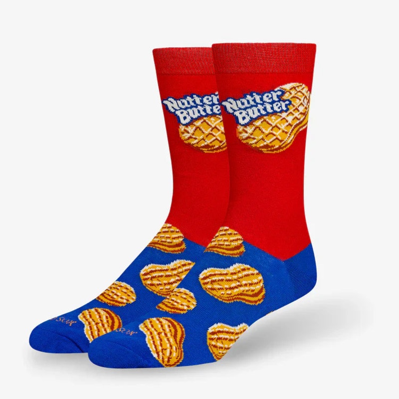 Odd Sox Nutter Butter Crew Socks Size L