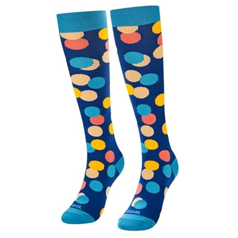 Odd Sox Over the Calf Knee High Compression Socks (Dots) Size L