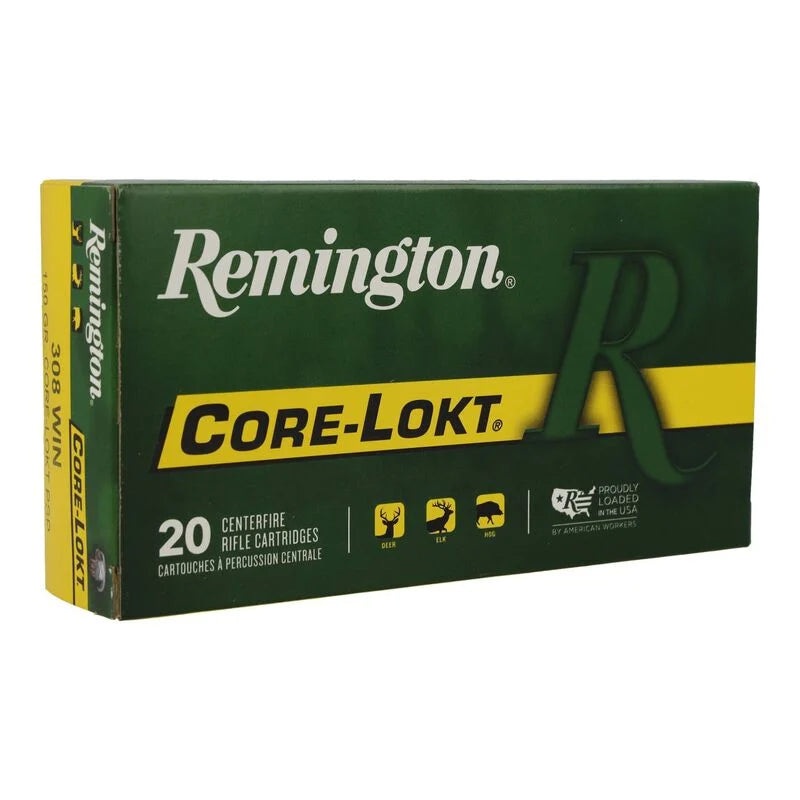 Remington Core-Lokt, .308 Winchester, PSP, 150 Grain, 20 Rounds
