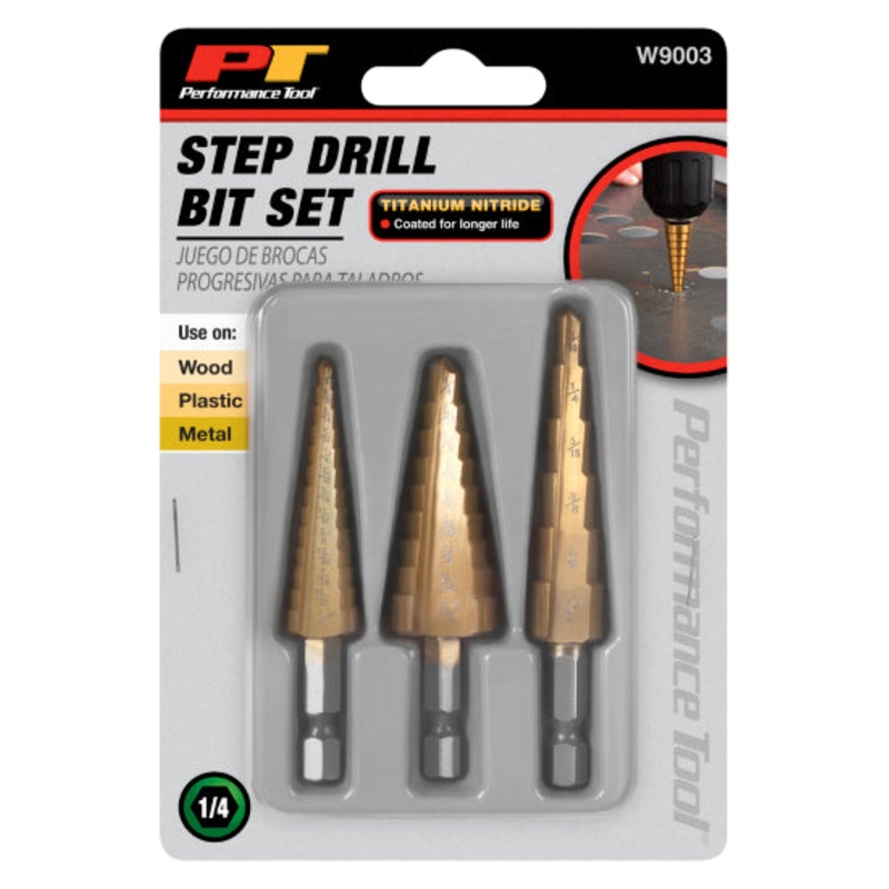 3 pc. Step Drill Set